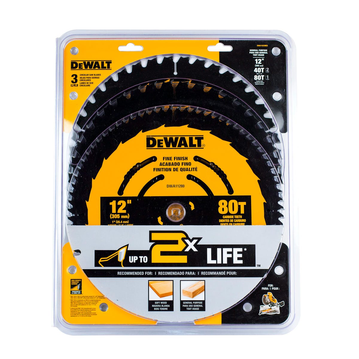 Cicular Saw Blades, 12 in., 3/Pack