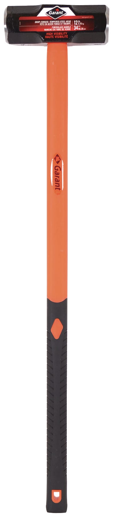 12 lb. Double face sledgehammer with 34 in. fiberglass handle