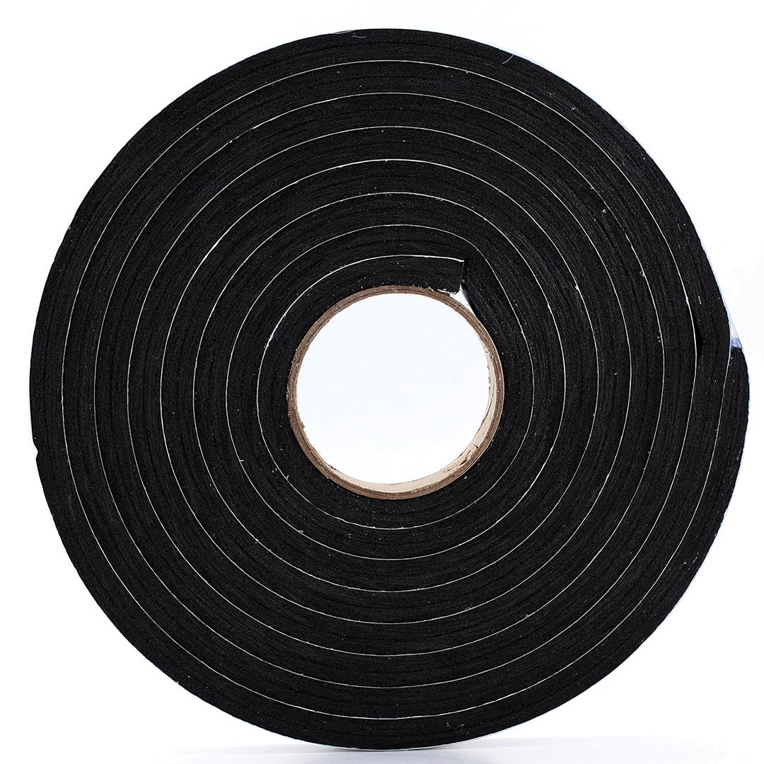 10 ft Moisture Proof Black Insulating Foam Tape (1/2 X 1 inch)
