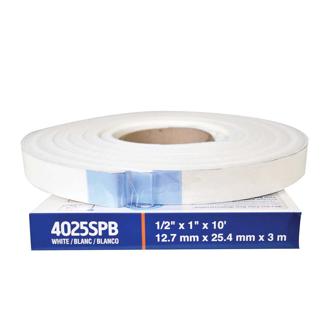 15 ft Moisture Proof White Insulating Foam Tape (1/2 X 1 inch)