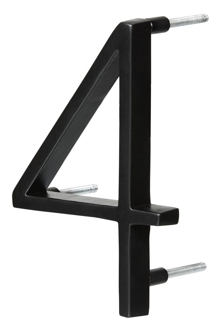 Floating House Number #4, 5 in, Black