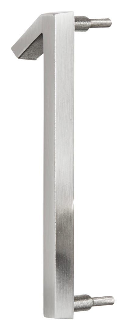 Floating House Number #1, 5 in, Satin Nickel