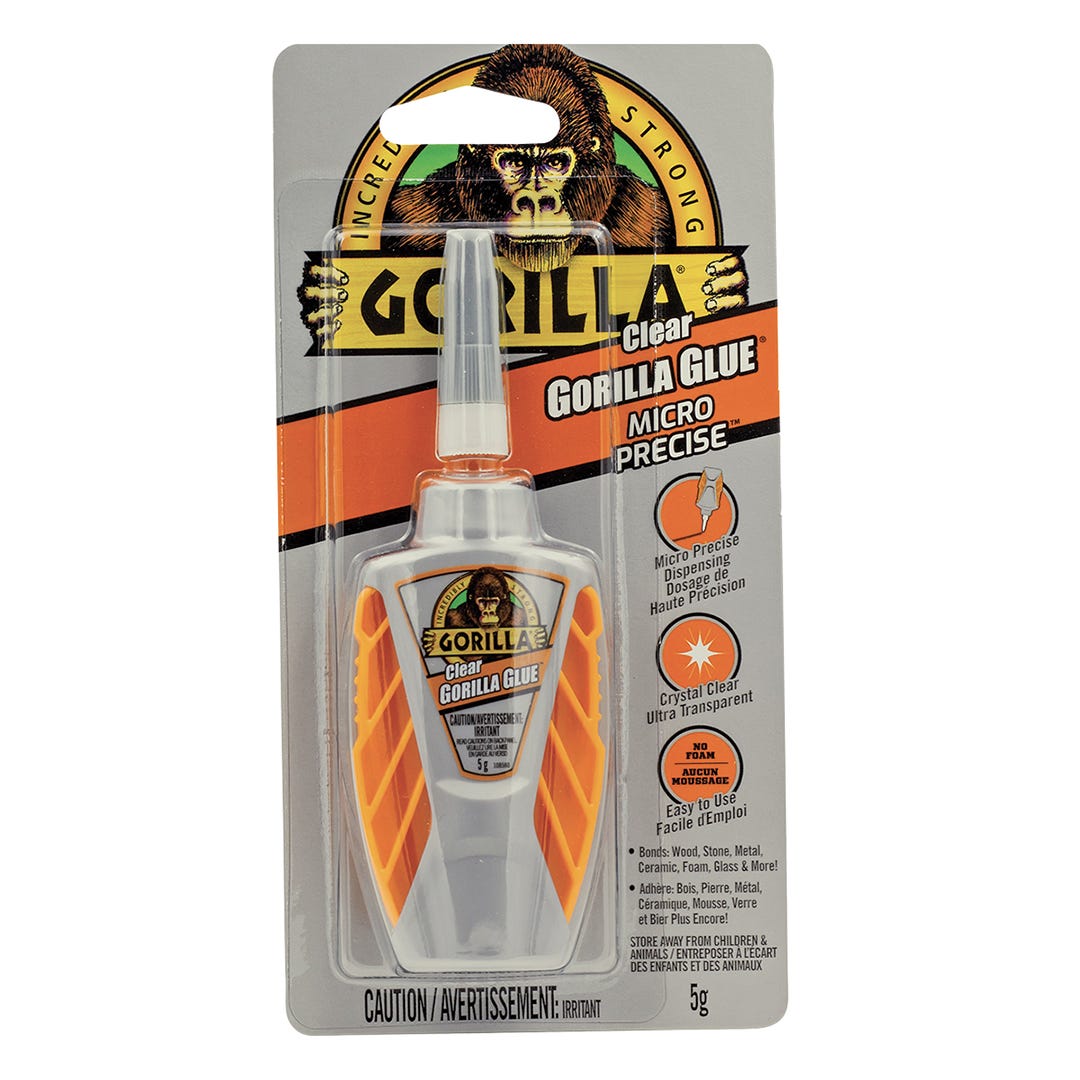 GORILLA Glue Tube, Micro Precise, Clear, 5g
