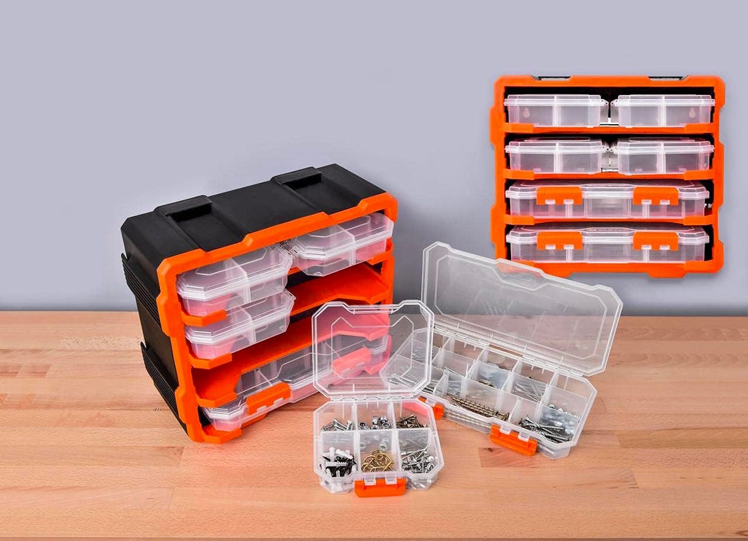 TACTIX Plastic Rack, 6 Organizers