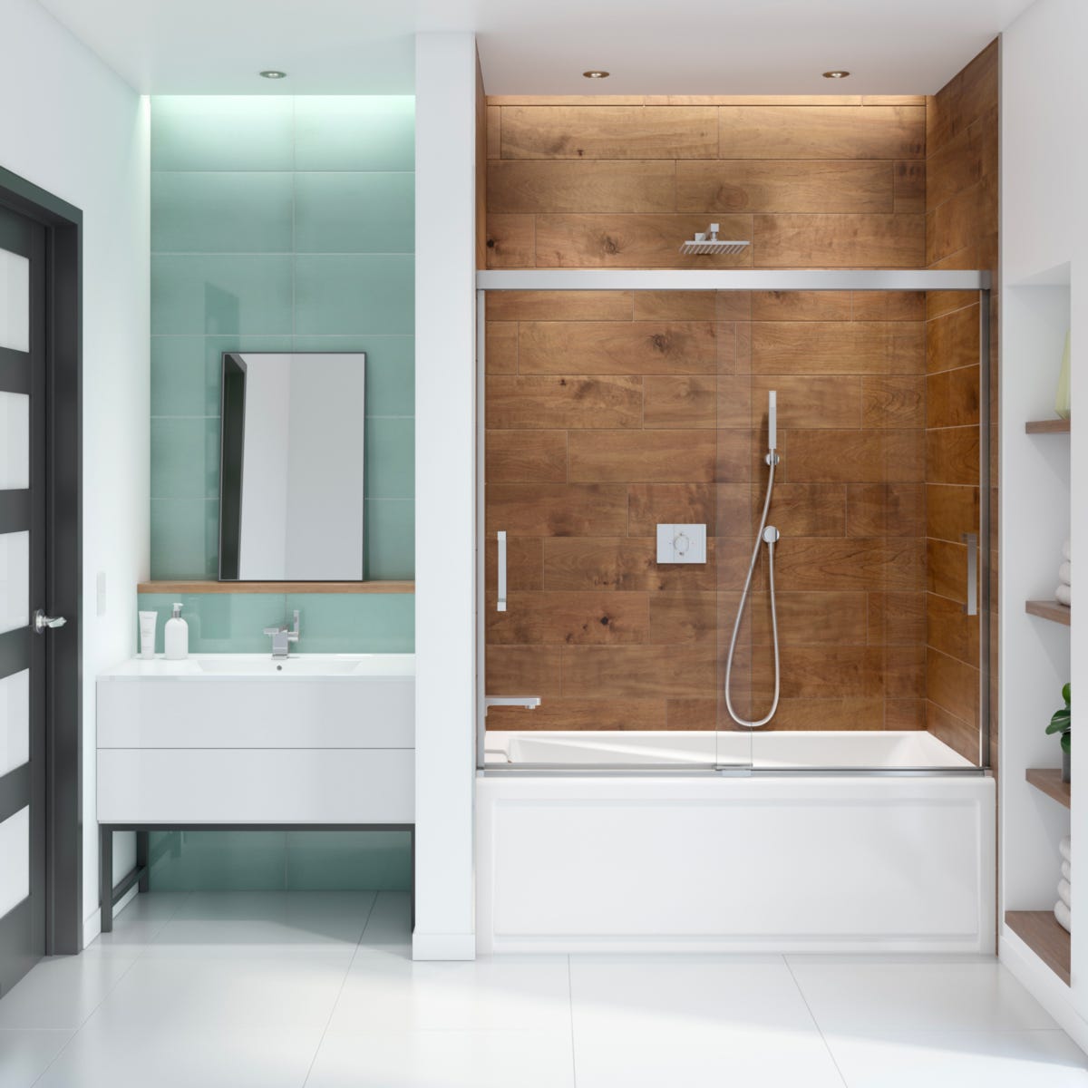 Sliding Tub Door for Alcove Installation