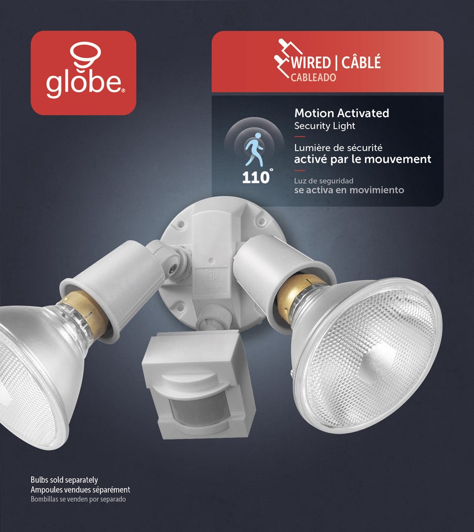 Wired PAR Security Light with Motion Sensor, Gray