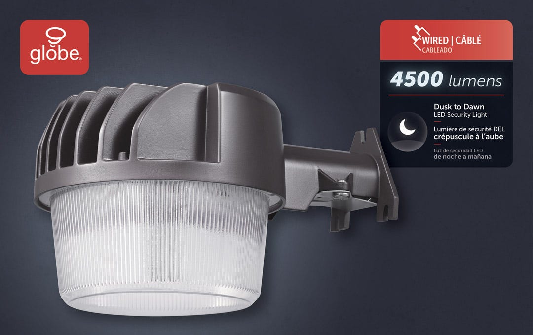 Wired LED Security Light, Dusk to Dawn, Bronze