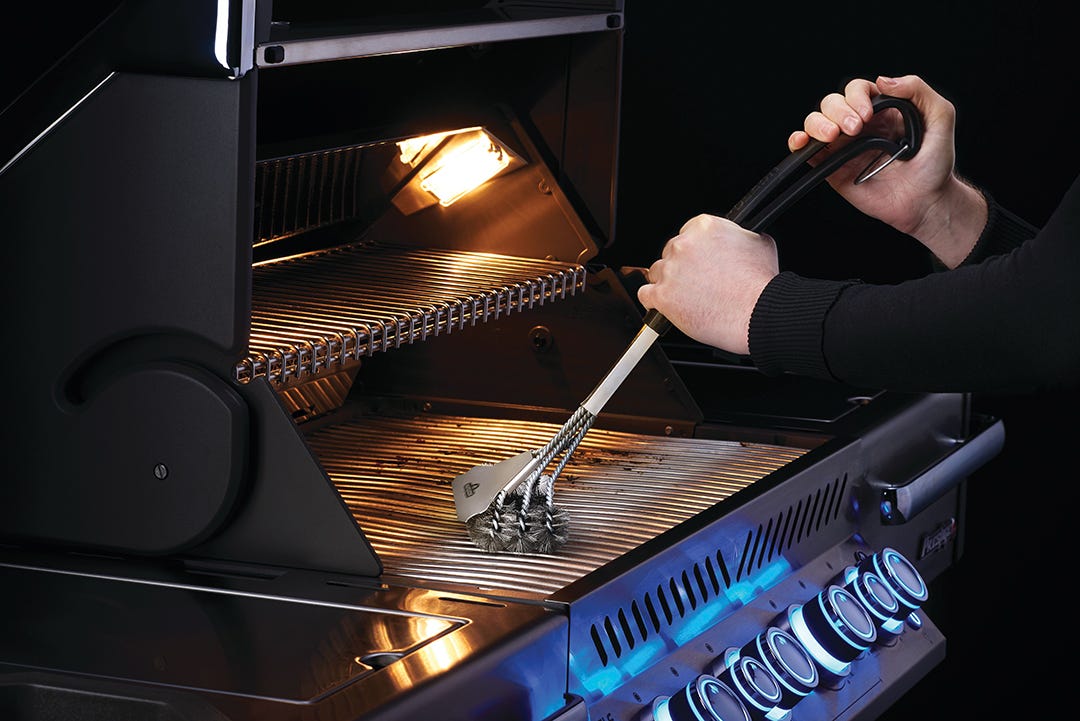 NAPOLEON Triple-Row Grill Brush with Stainless Steel Bristles