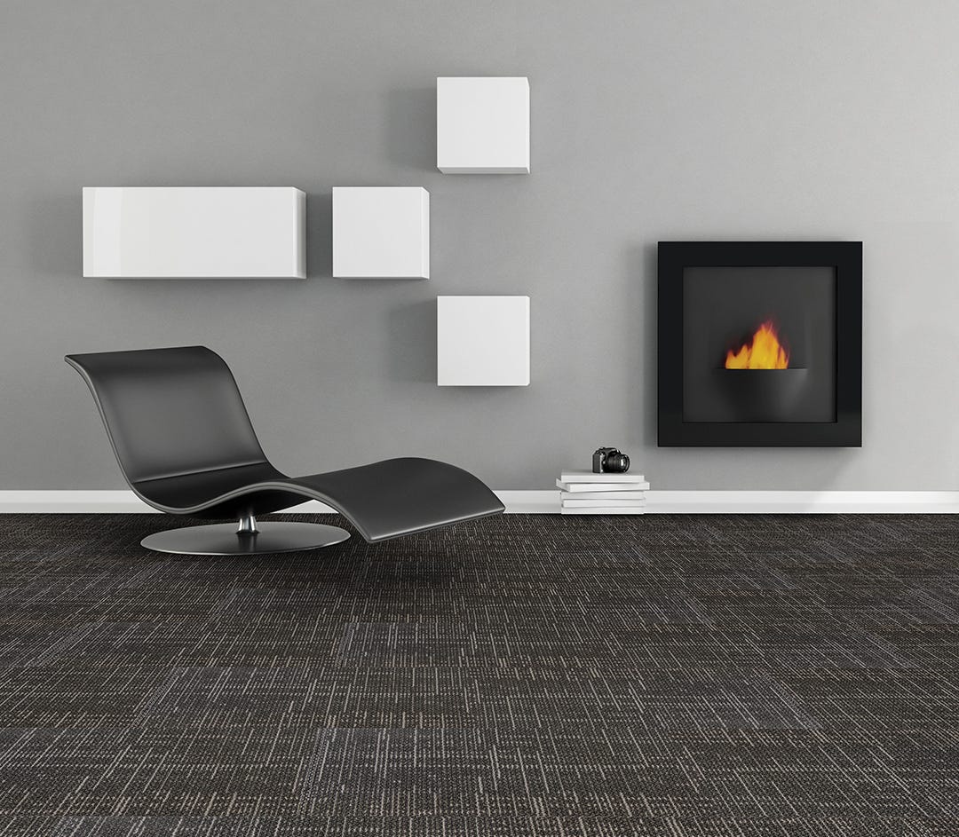 SOHO Quarry, Runner Tile, 19.75 in. x 19.75 in., Charcoal