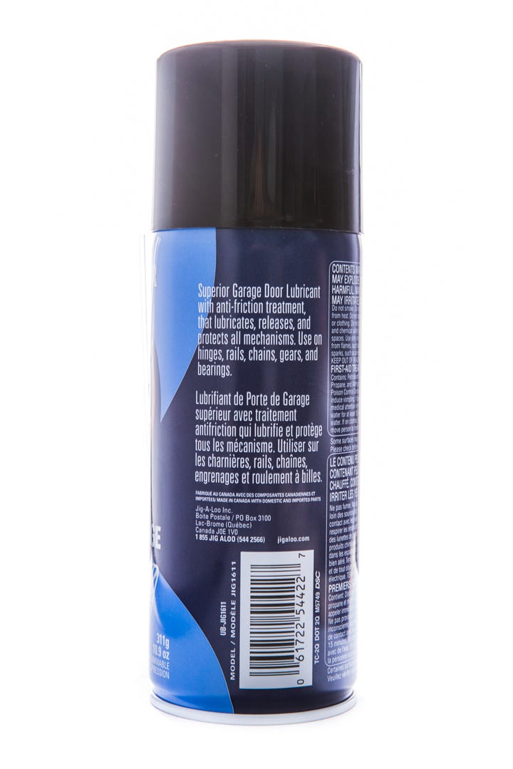 JIG-A-LOO Garage Door Lubricant, 311 g