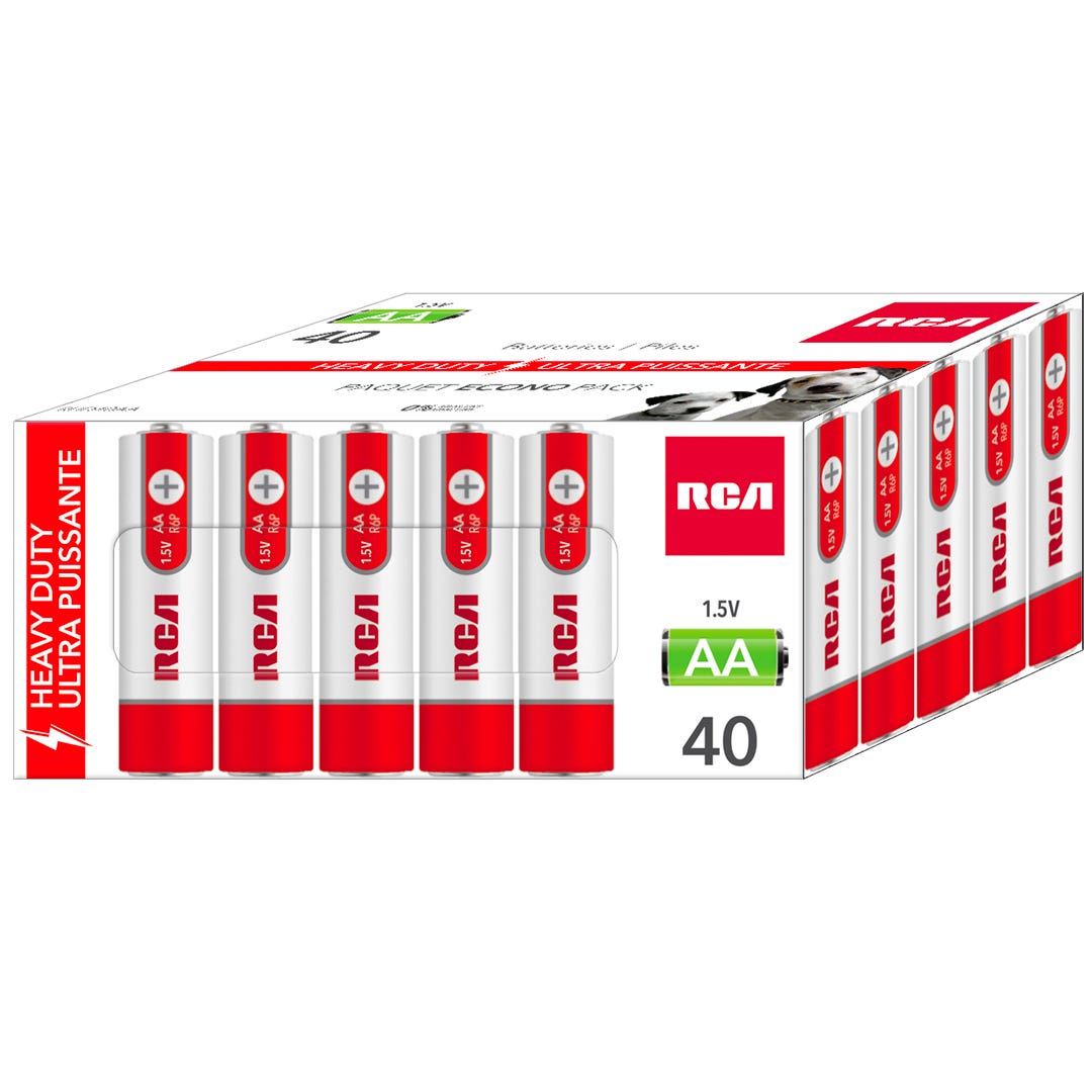 RCA Ultra Powerful Battery, AA, 40/Pack
