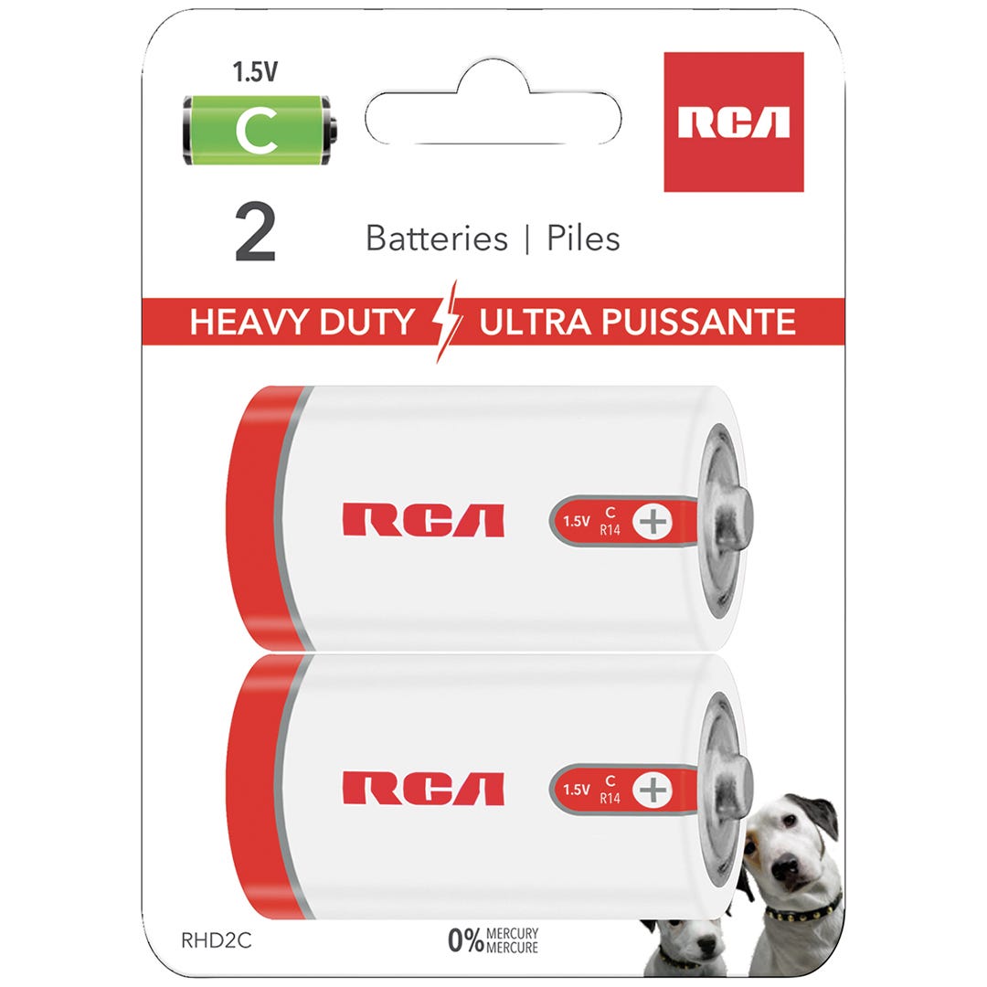 RCA Ultra Power C Batteries, 2/pack