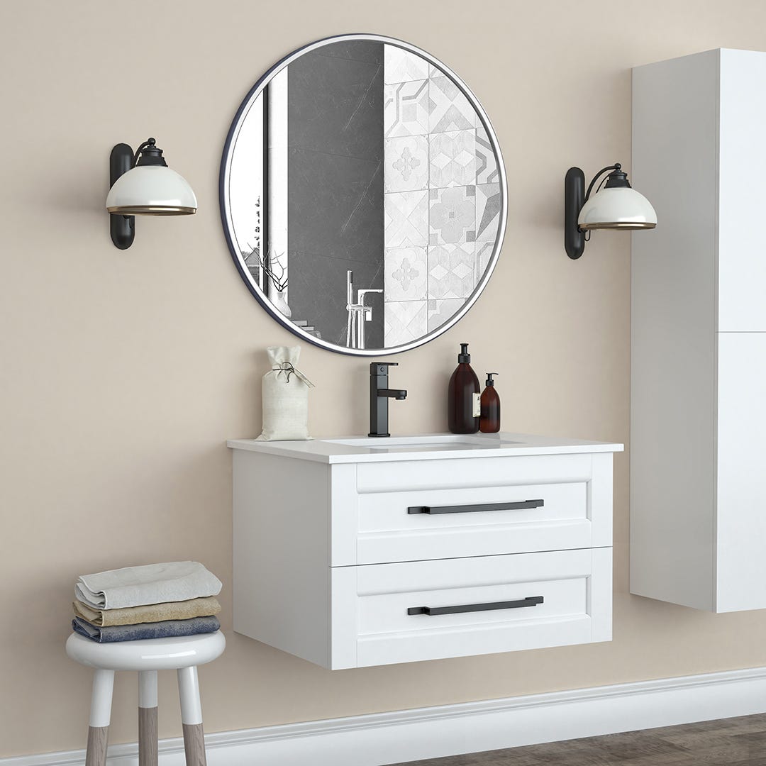 BRUNSWICK Mirror, white, 32 in.