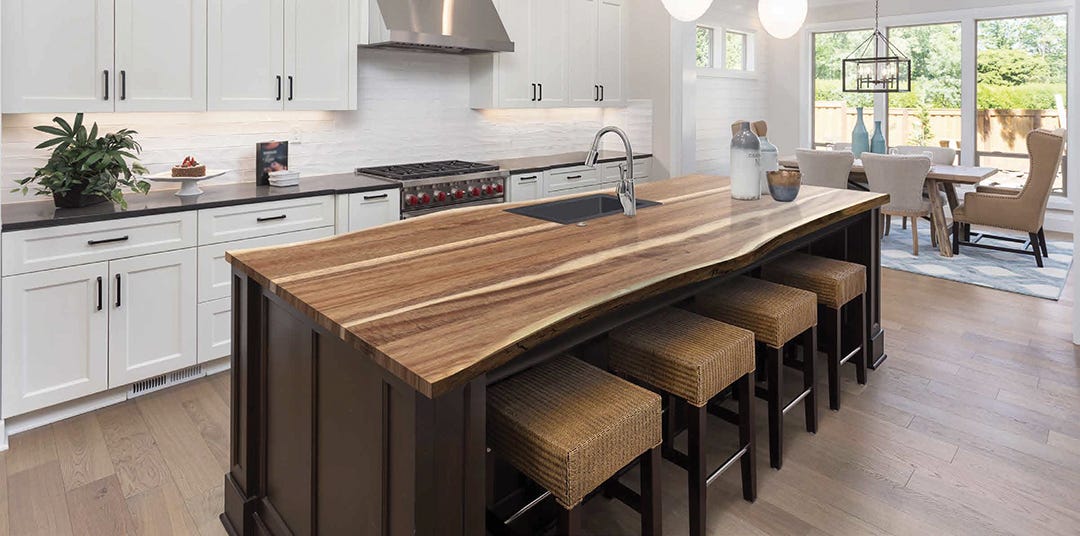 Acacia Table Top with Natural Edge, 70 in.