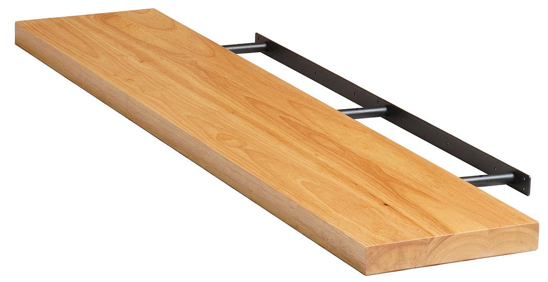 Hevea Floating Shelves, 1 x 48 ft. / 2 x 24 ft., 3/Pack