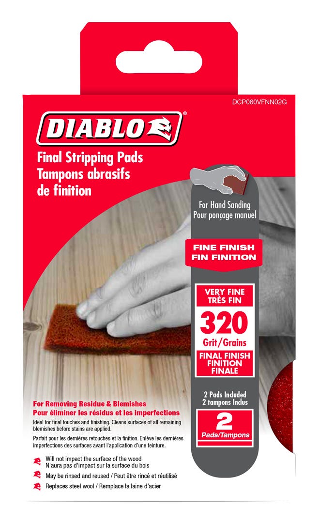 Final Stripping Pads, grit 320, 2/Pack