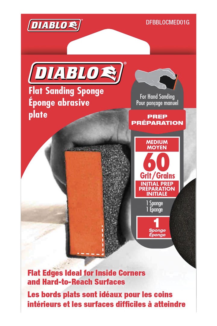 Flat Sanding Sponge, grit 60