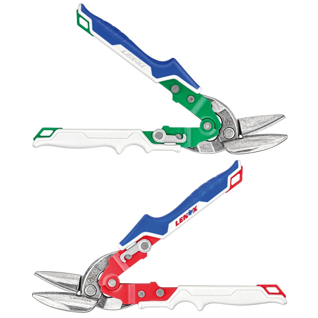Offset Left and Right Cut, White and Blue