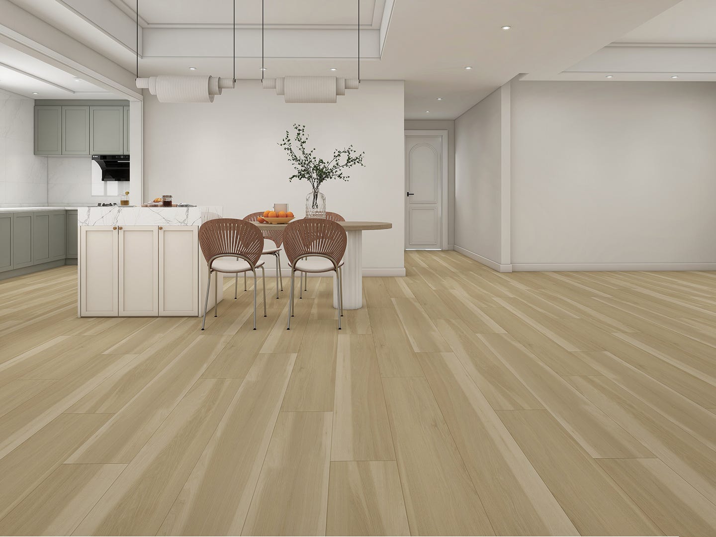 VIRAGE Vinyl Flooring, 4.5 mm + 1 mm, Smoke Hickory