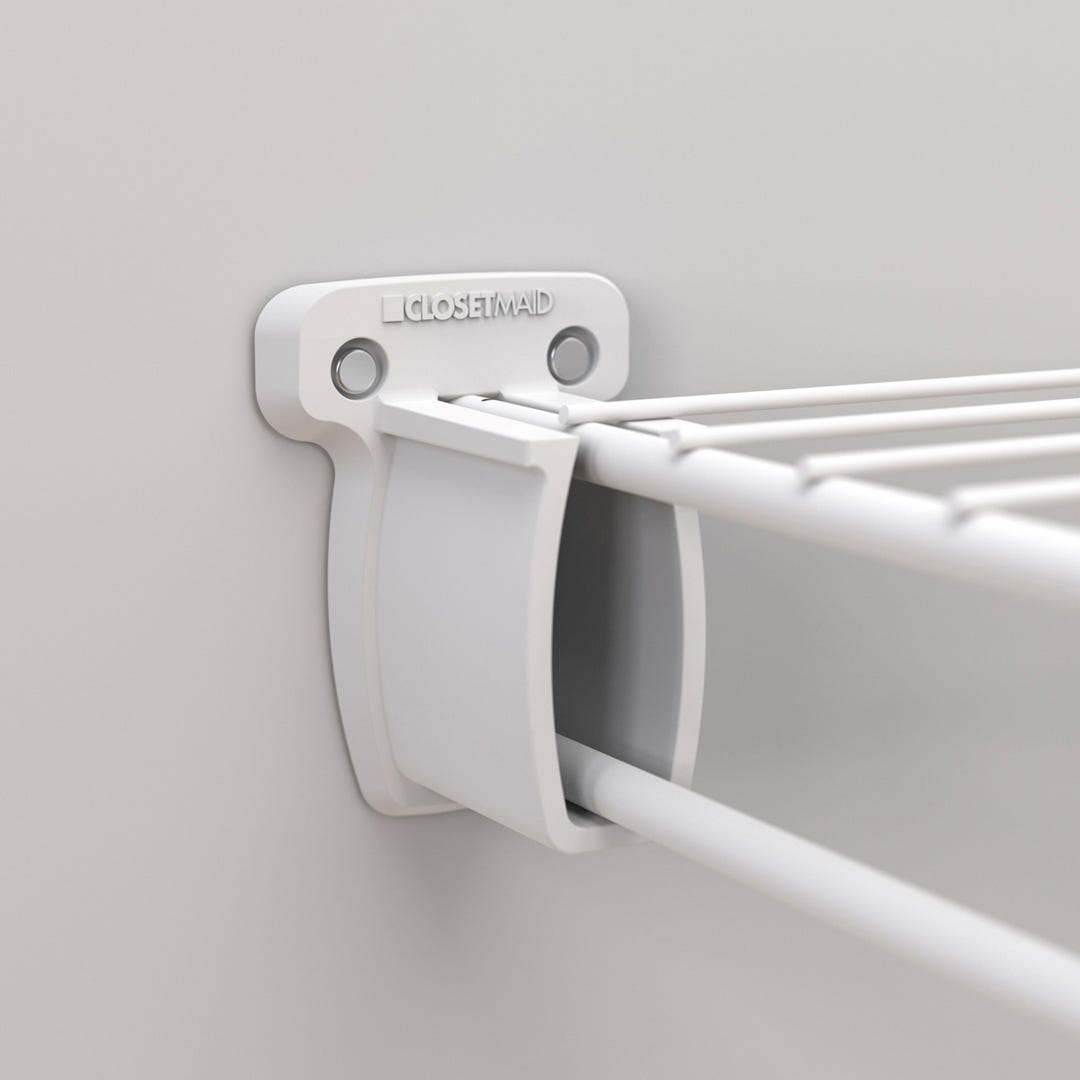Fixed Side Wall Supports for SHELF AND ROD and SUPER SLIDE Wire Shelves, 12/Pack