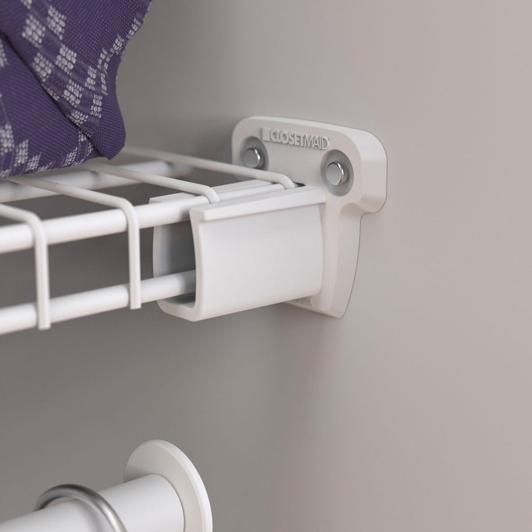 Fixed Side Wall Supports for Fine Mesh and All-Purpose Wire Shelves, 12/Pack