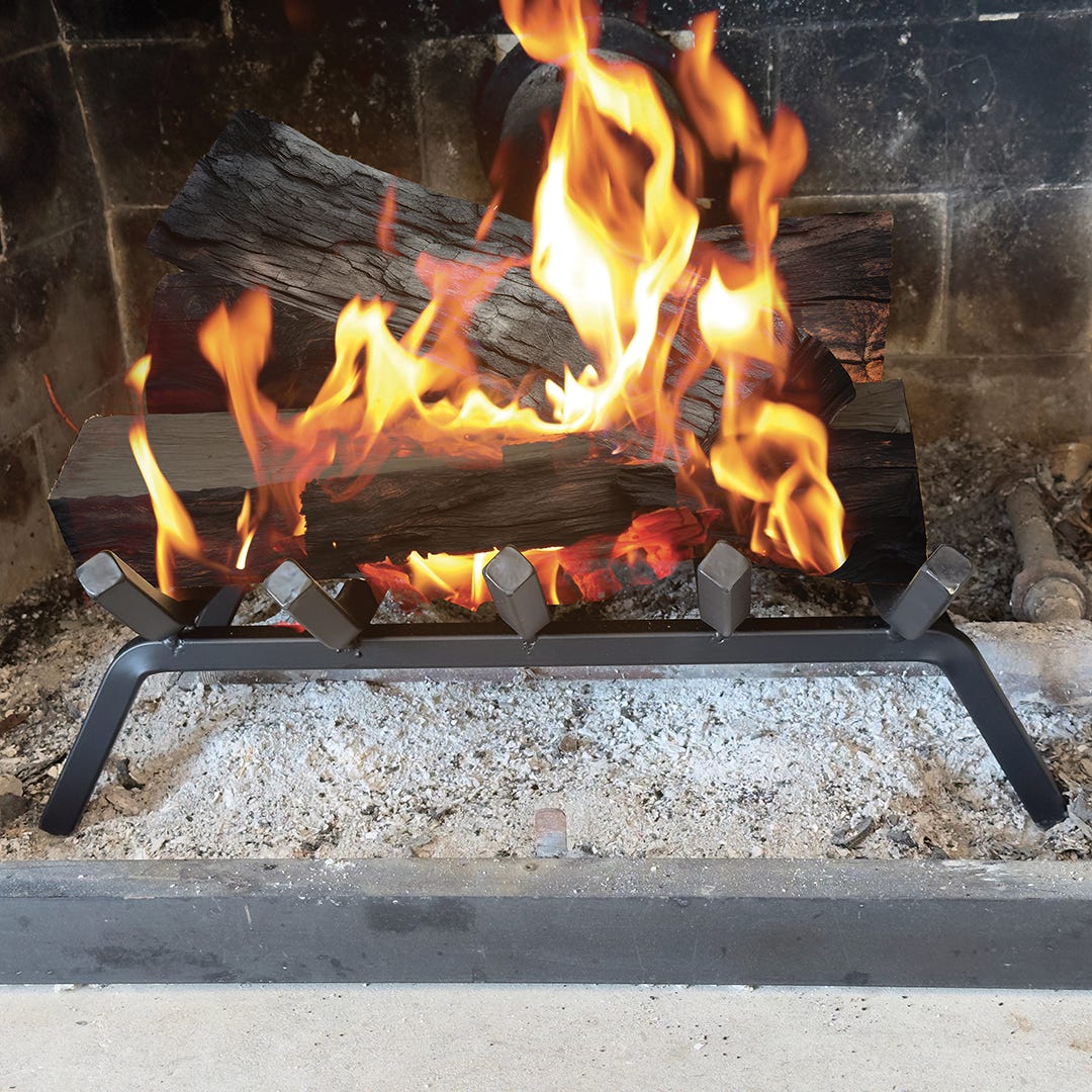 Steel fireplace grate, ¾ in x 24 in, 6 bars.