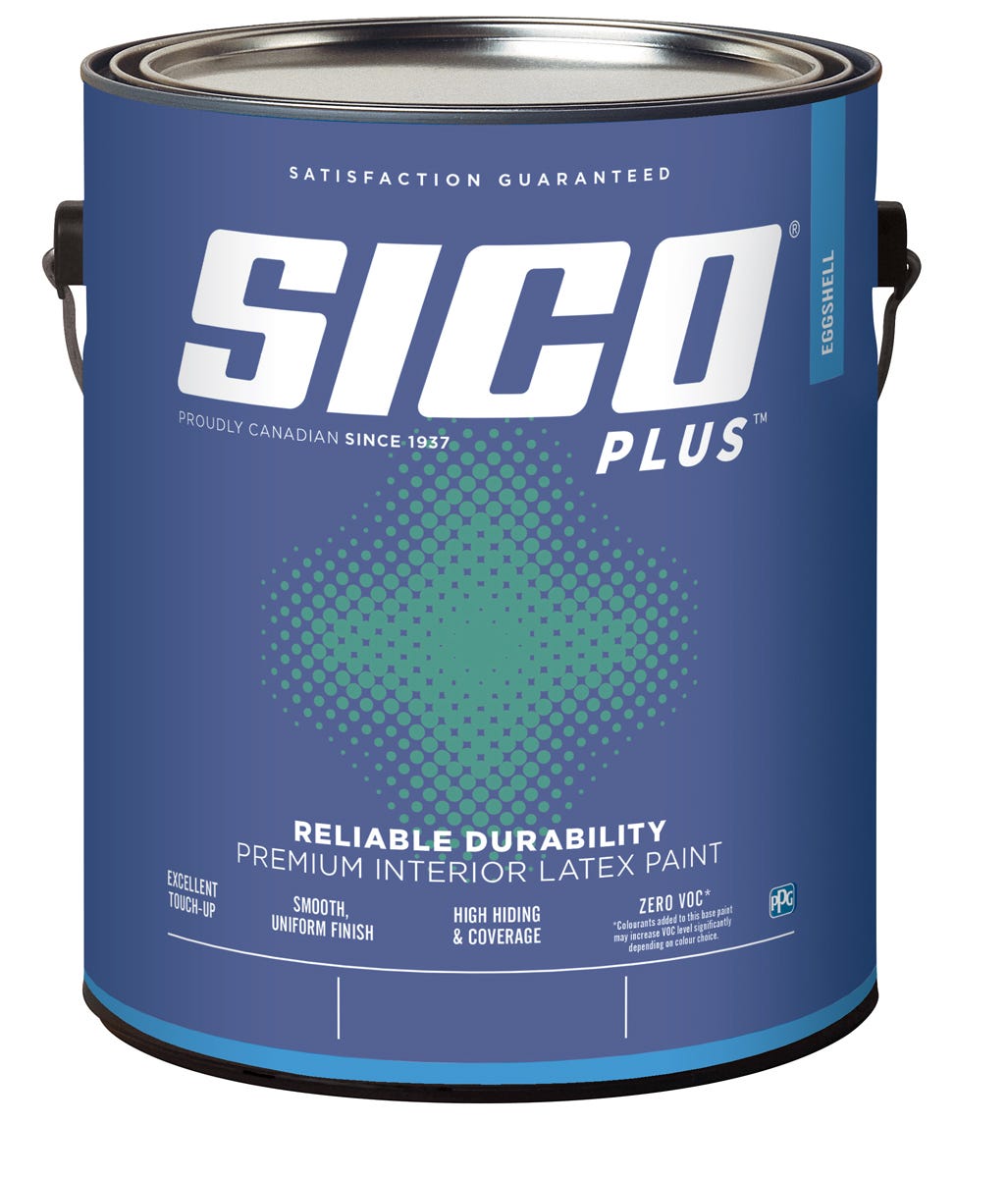 PLUS Interior Paint, Medium Base, Eggshell Finish, 3.43 L