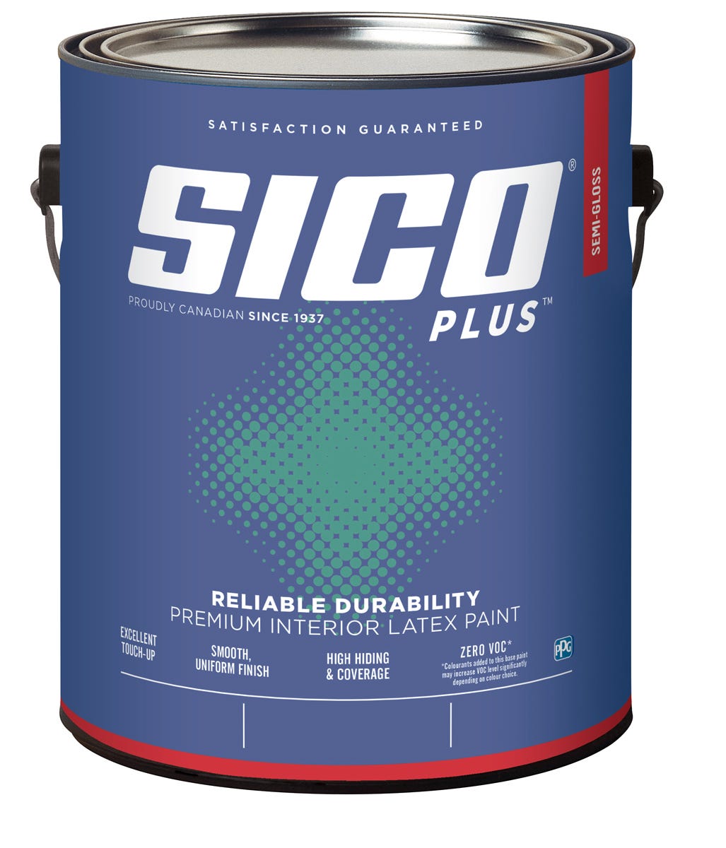 PLUS Paint Interior, Semi-Gloss Finish, Medium Base,3.43 L
