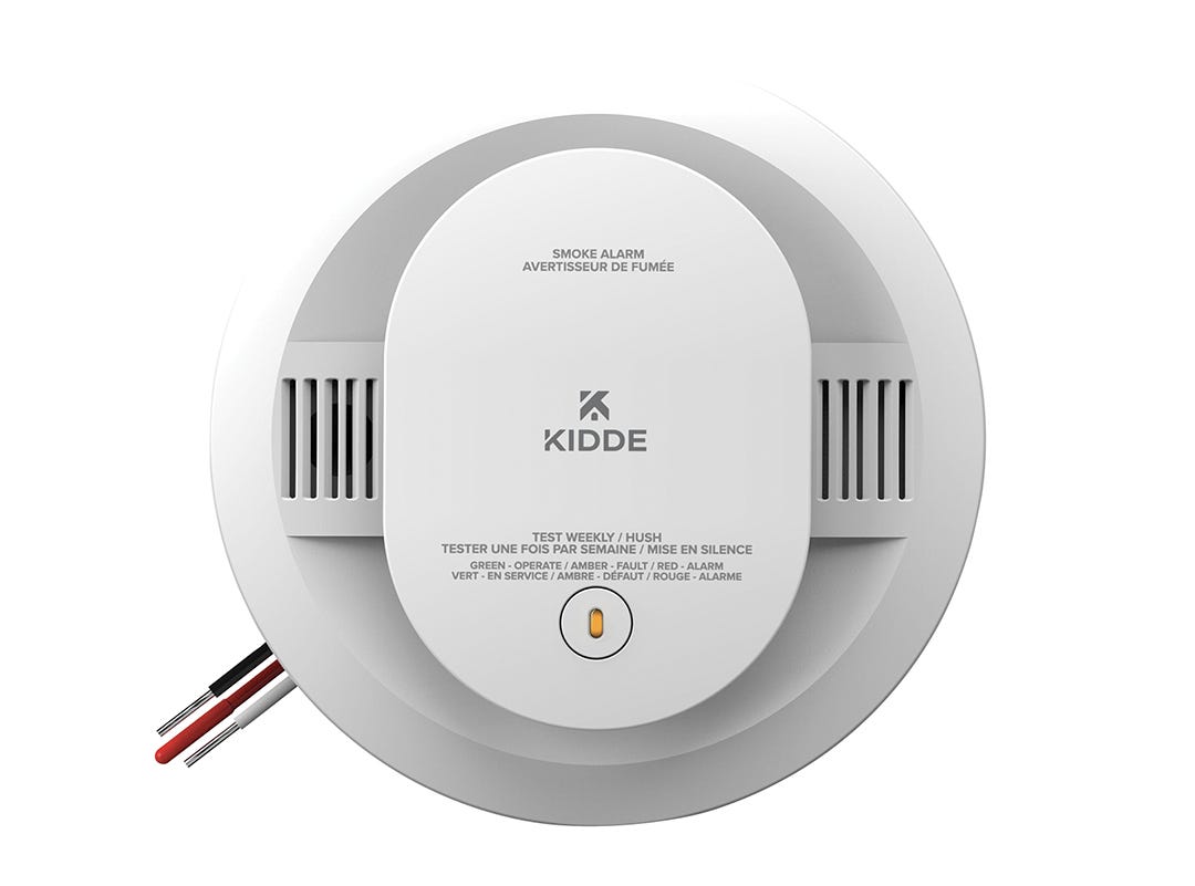 KIDDE Smoke Detector, 120 V, Lithium Battery, 2/pack