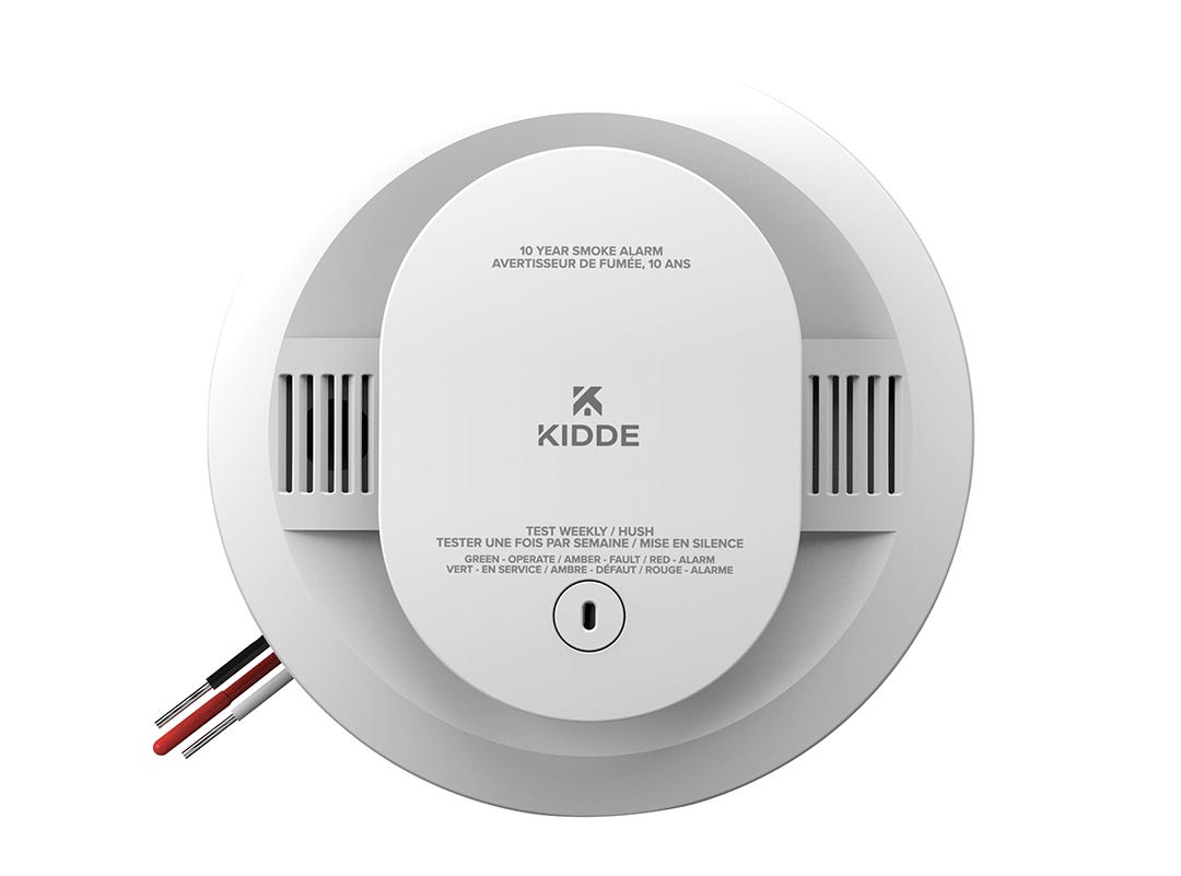 KIDDE Smoke Detector, 120 V, AA Backup Battery, 2/pack