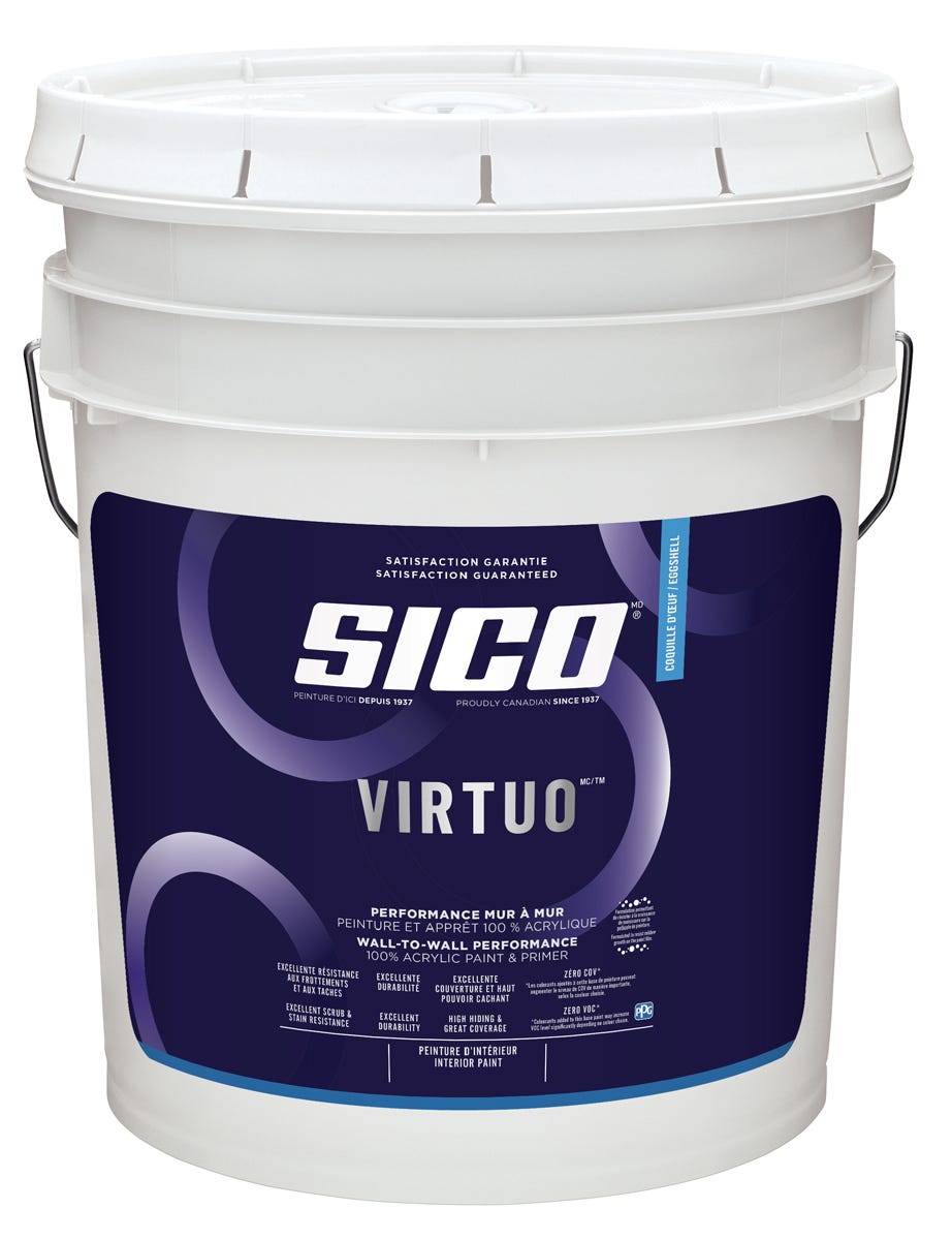 VIRTUO Paint, Interior, Eggshell Finish, Tintable White, 18.3 L