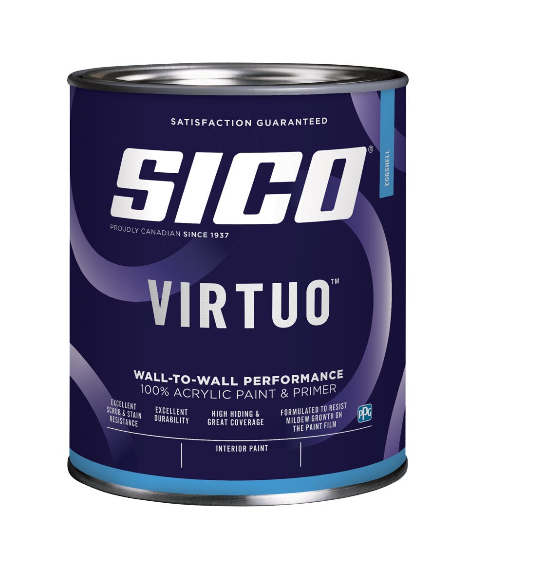 VIRTUO Paint Interior, Eggshell Finish, Medium Base, 857 ml