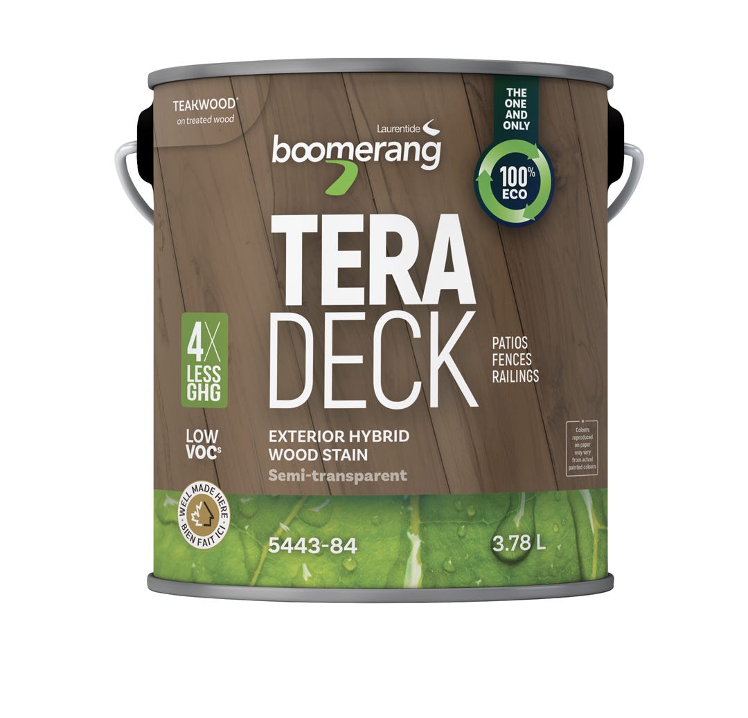 Outdoor Hybrid Stain for Wood, semi-transparent, teakwood, 3.78 L