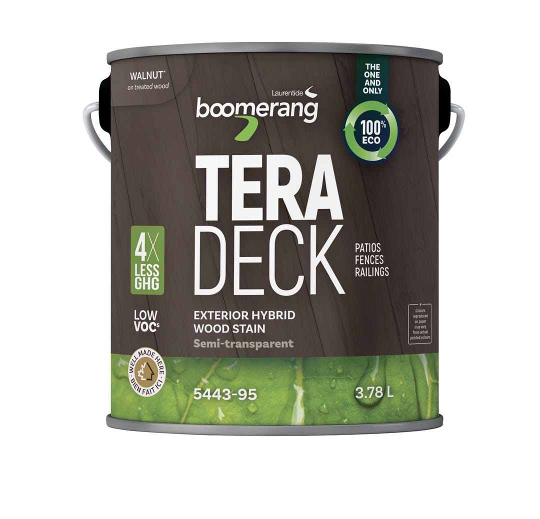 Outdoor Hybrid Stain for Wood, semi-transparent, walnut, 3.78 L
