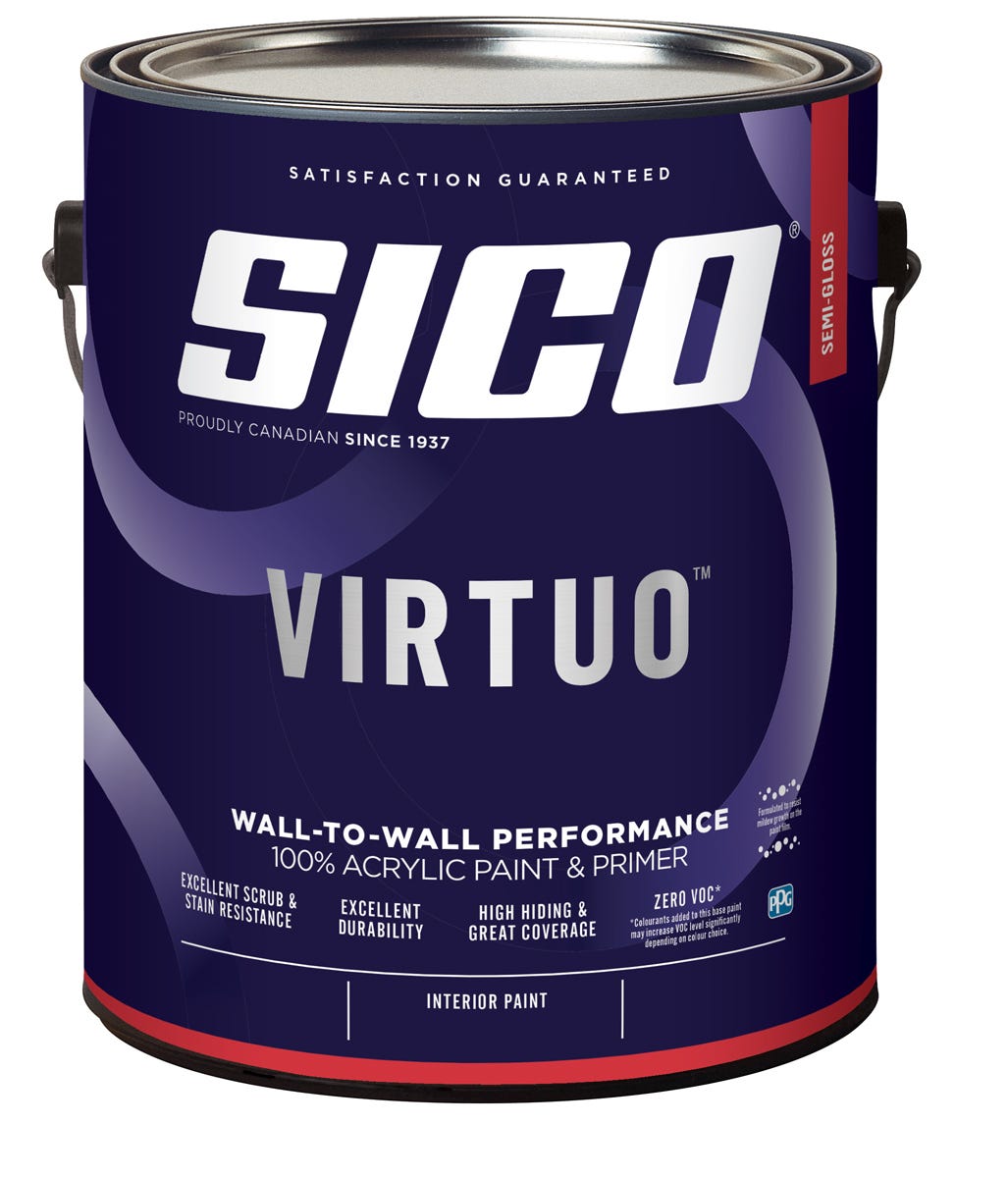 VIRTUO Paint Interior, Semi-Gloss Finish, Medium Base, 3.43 L
