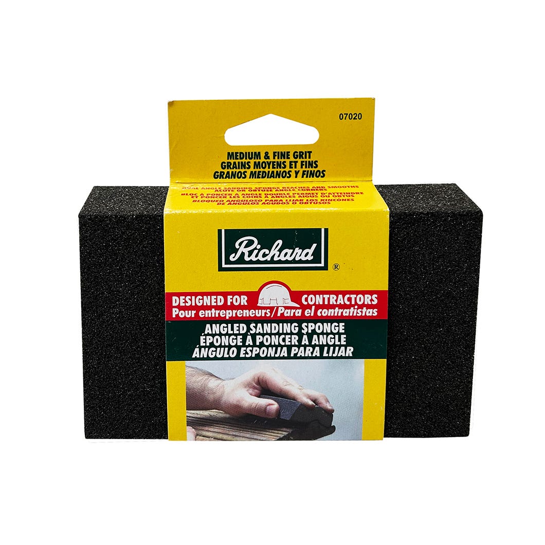 WALLSAND sponge, medium/fine grit, double angle, 5 in. x 2-3/4 in.