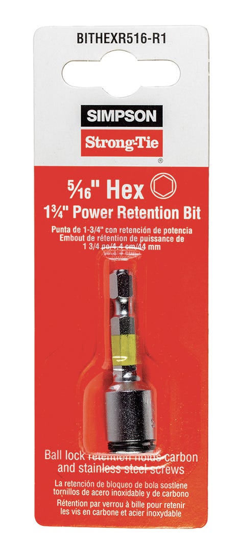 Nut Driver Bit, 5/16 in. x 1-3/4 in.