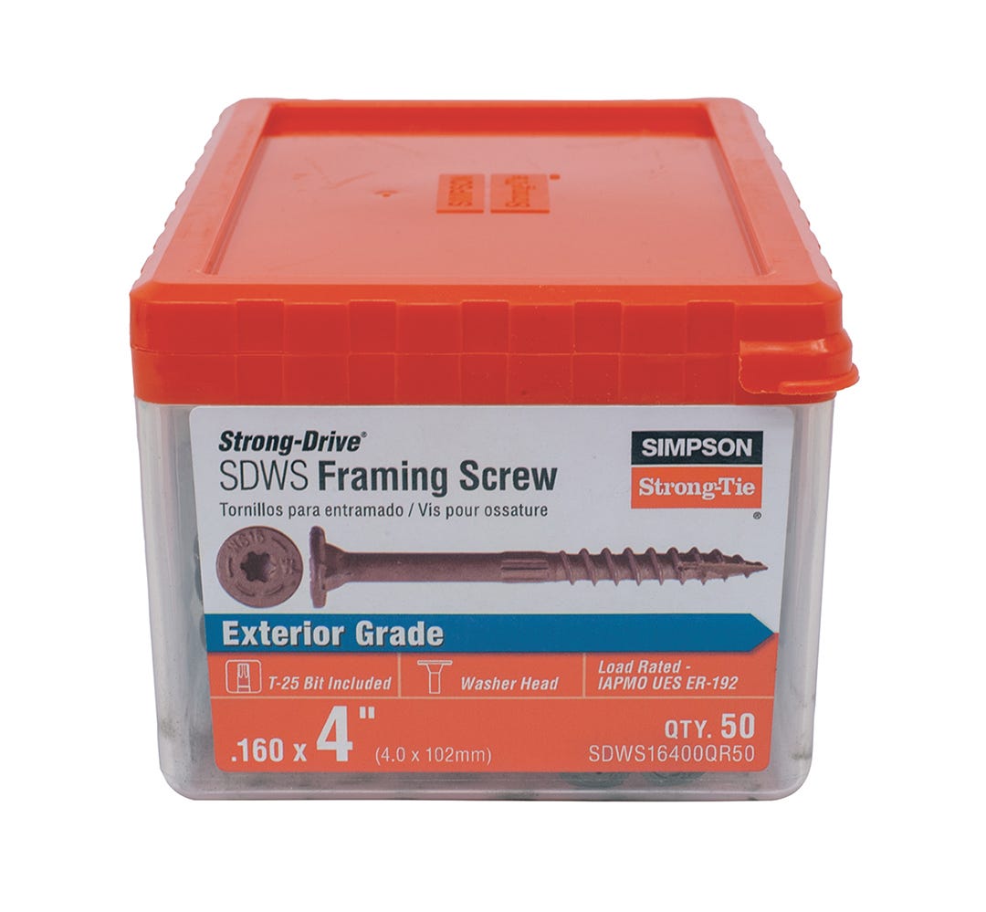 Exterior Grade Low Profile Screws, 4 in., 50/pack