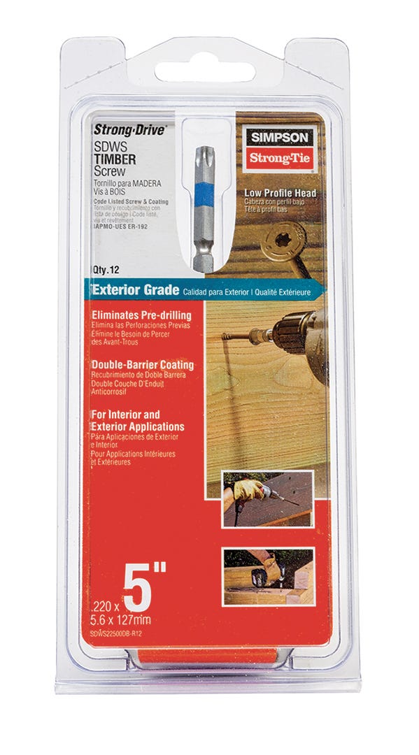 T40 Double Barrier Screws, 5 in., 12/pack