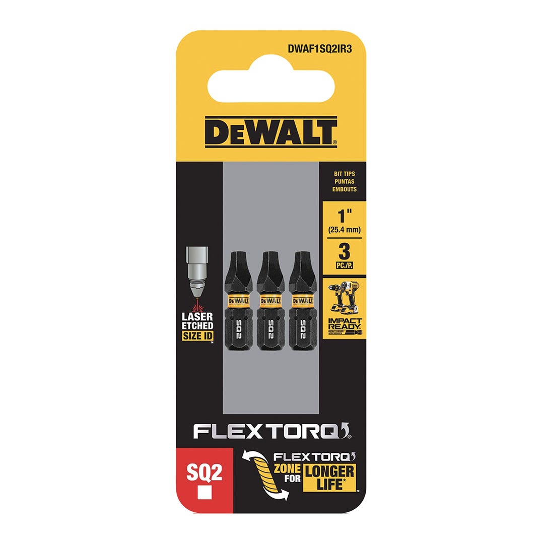 FLEXTORQ Square Bits, Phillips #2, 1 in., 3/pqt