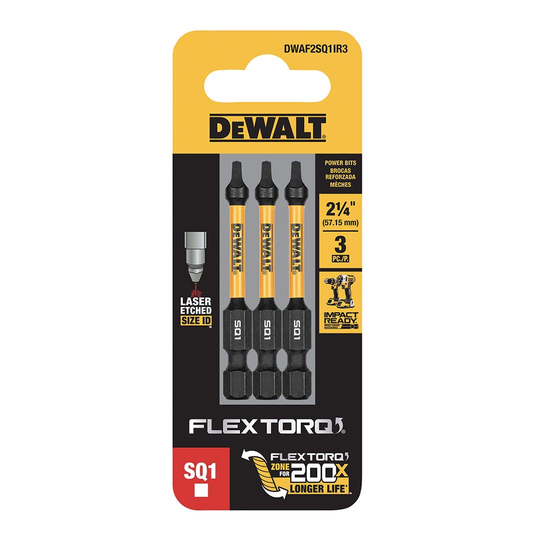 FLEXTORQ Square Bits, #1, 2.25 in., 3/Pack
