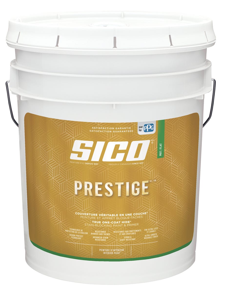 PRESTIGE Paint, Interior, Matte Finish, Tintable White, 18.3 L