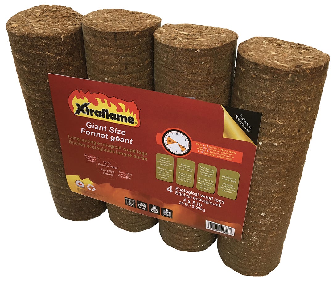 XTRAFLAME Ecological Logs, 4 x 5 lb