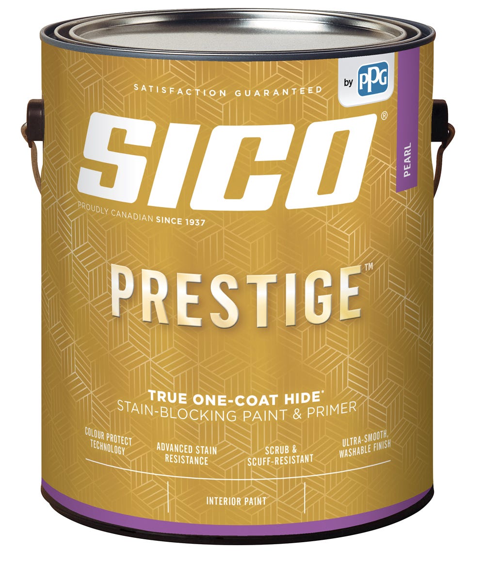 PRESTIGE Paint, Interior, Pearl Finish, Medium Base, 3.43 L