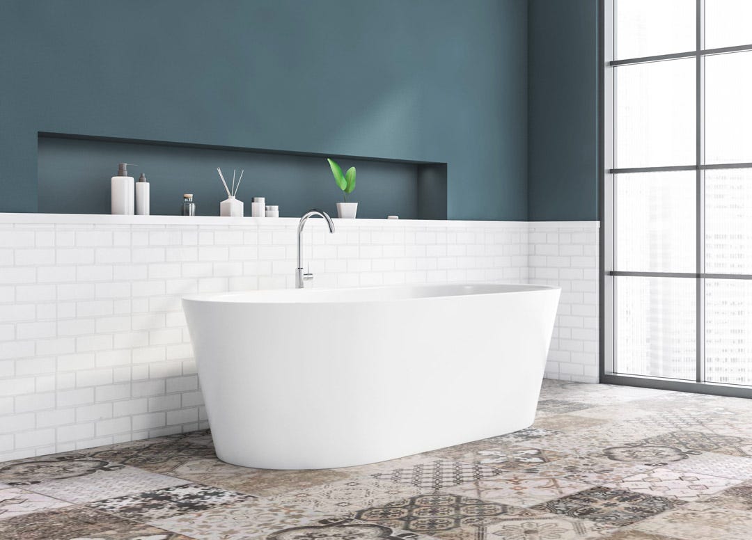 Porcelain Tile CEMENTINA, 12 in. x 12 in., Beige