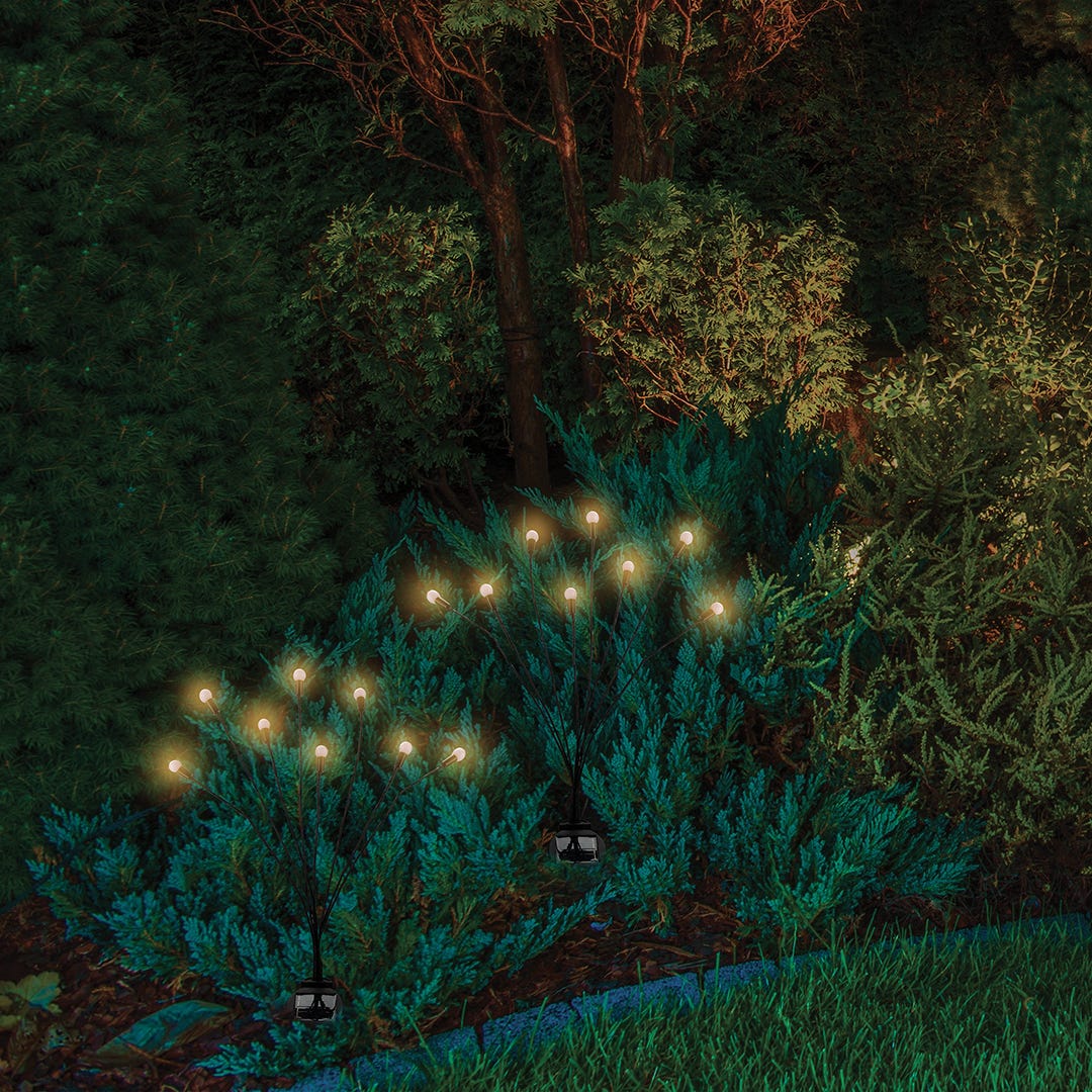 Solar Light Stake with 8 Rods, Warm White