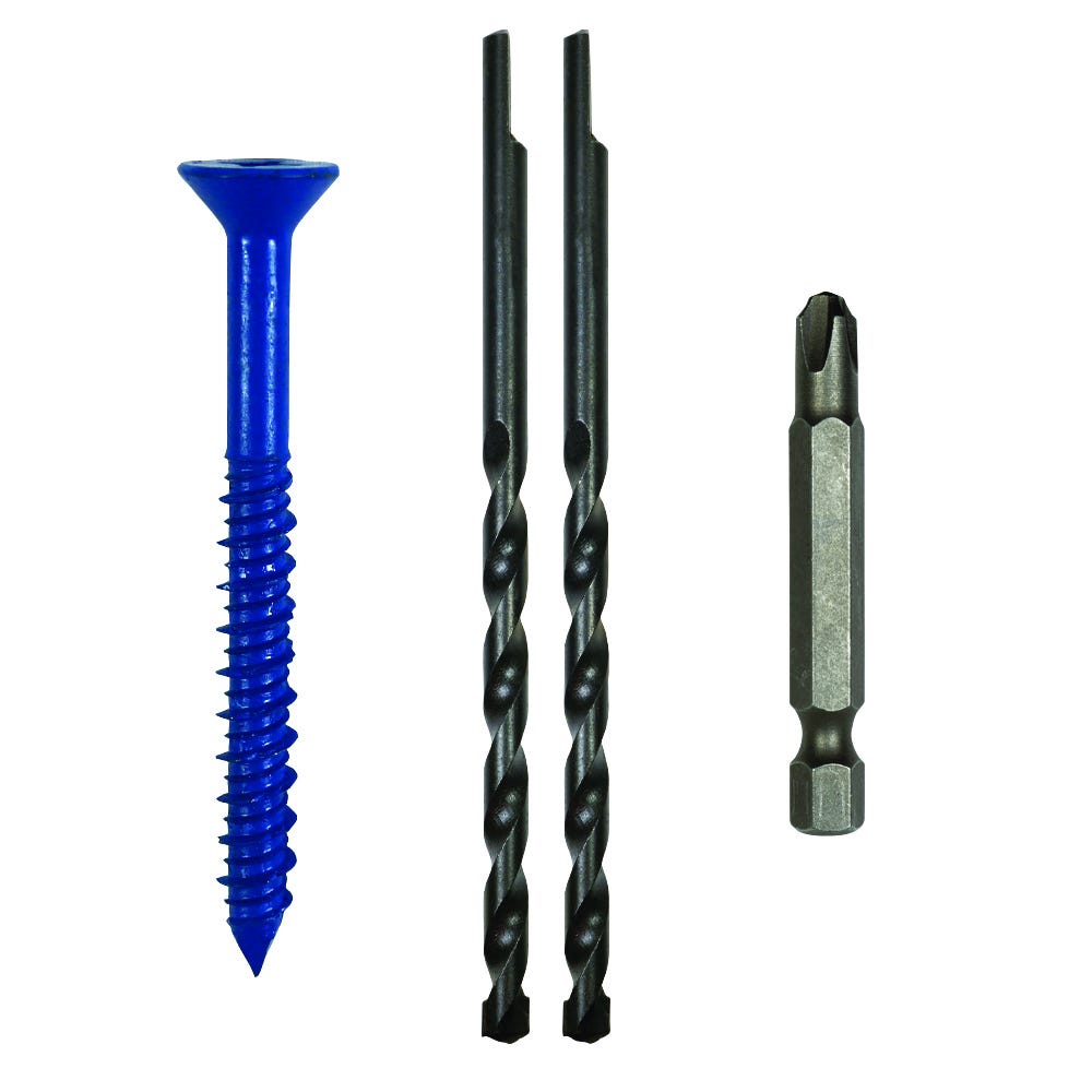 Concrete Screws, 1/4 in. x 3-1/4 in., 350/pack