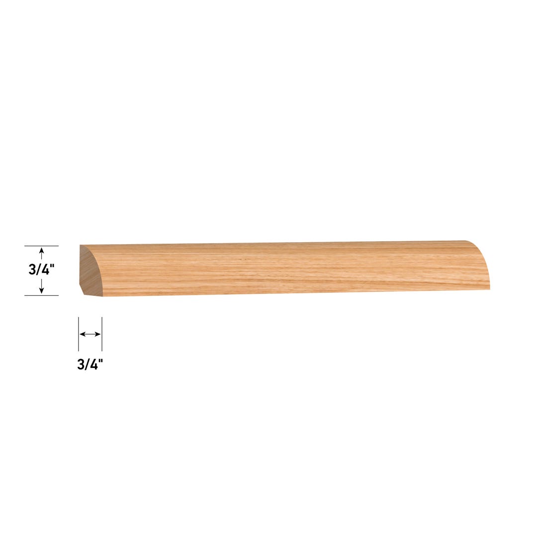 Natural Oak Quarter Round, 3/4 in. x 3/4 in. x 8 ft.