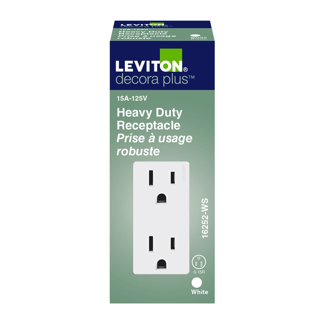 Commercial DECORA Outlet, 15 A, White