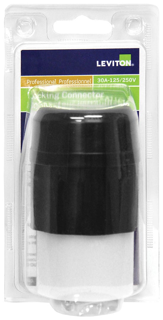 Lockable connector, tripole, quadrifilar, 30 A, 125/250v.